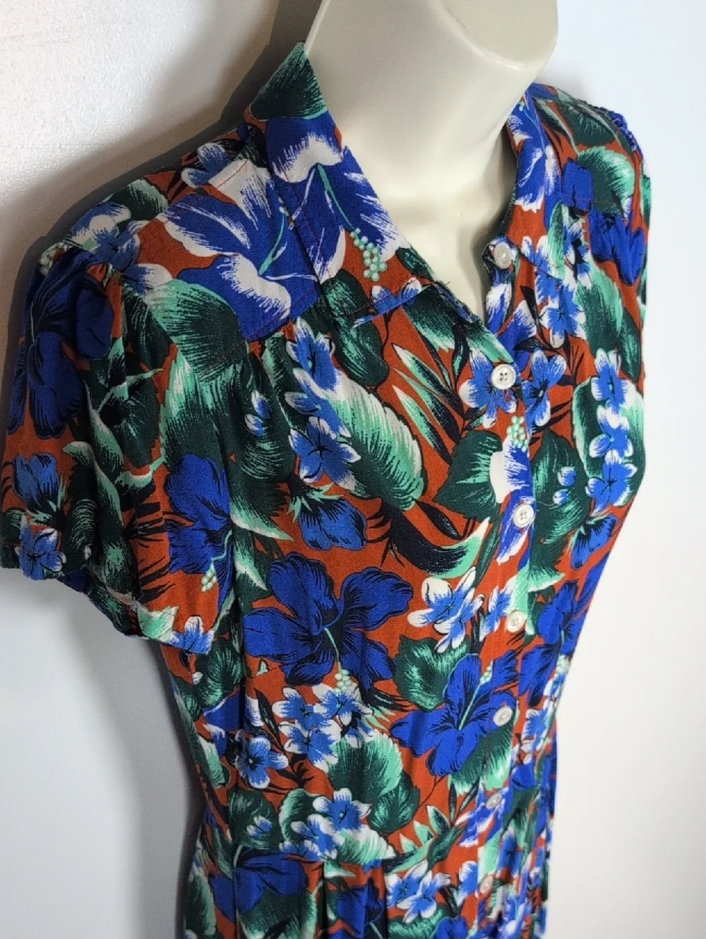 J. Crew Factory Floral Print Button Front Maxi Dress